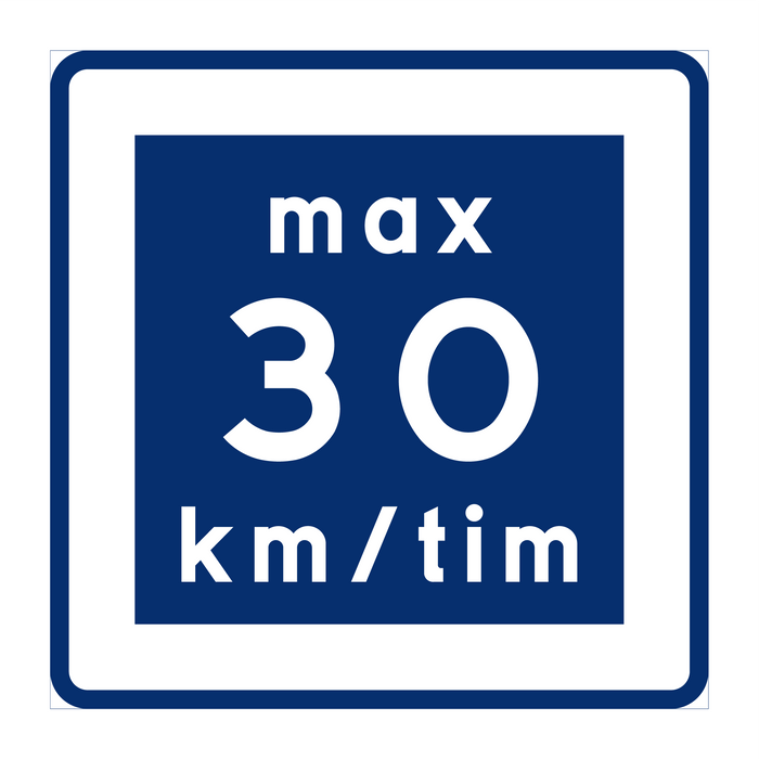 E11-3 Rekommenderad lägre hastighet 30km/h & VM-E11-3 Rekommenderad lägre hastighet 30km/h