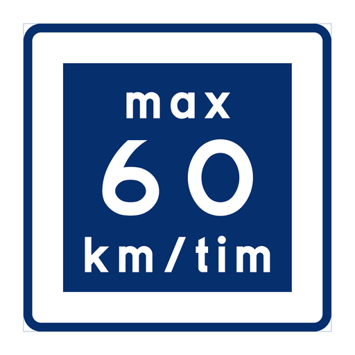 E11-6 Rekommenderad lägre hastighet 60km/h & VM-E11-6 Rekommenderad lägre hastighet 60km/h