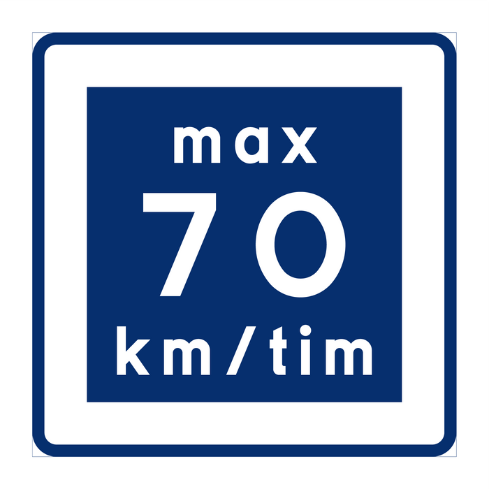 E11-7 Rekommenderad lägre hastighet 70km/h & VM-E11-7 Rekommenderad lägre hastighet 70km/h