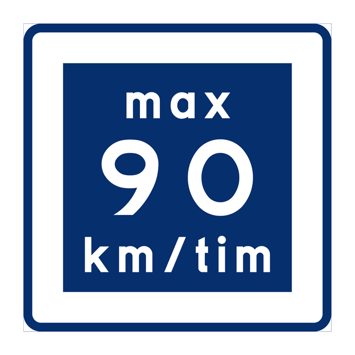 E11-9 Rekommenderad lägre hastighet 90km/h & VM-E11-9 Rekommenderad lägre hastighet 90km/h