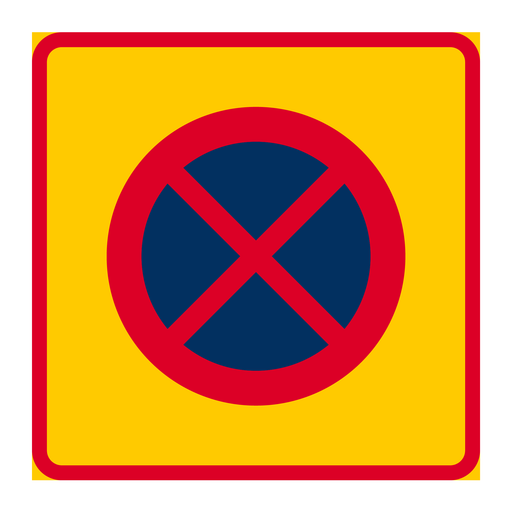 E20-15 Områdesmärke Förbud mot att stanna och parkera fordon
