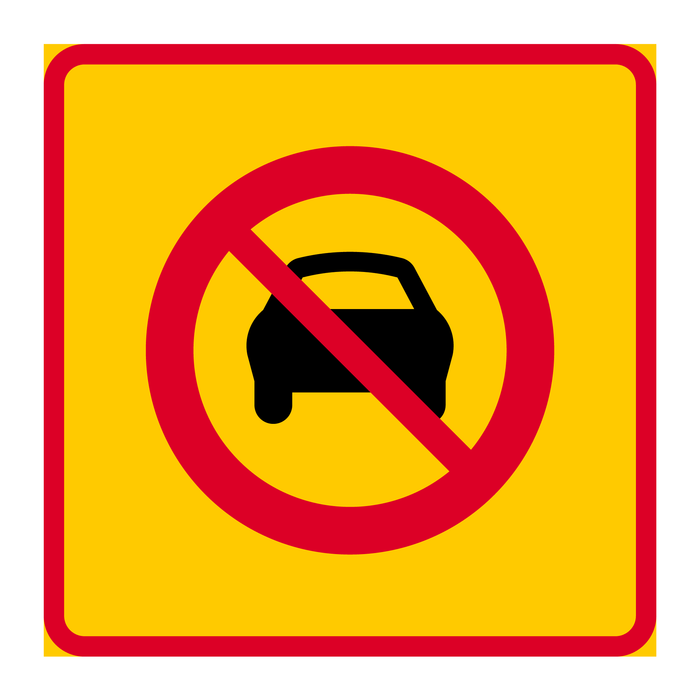 E20-4 Områdesmärke Förbud mot trafik med motordrivet fordon med fler än två hjul