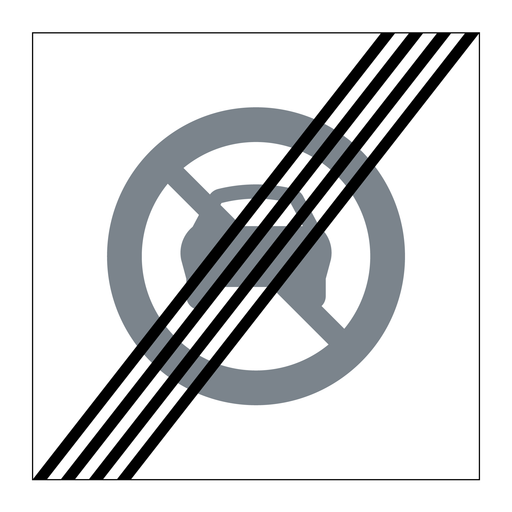 E21-4 Slut på område Förbud mot trafik med motordrivet fordon med fler än två hjul
