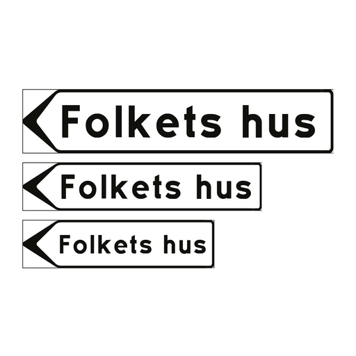 F5-4 Vägvisare inrättning: Folkets hus & Folkets hus & Folkets hus & Folkets hus & Folkets hus