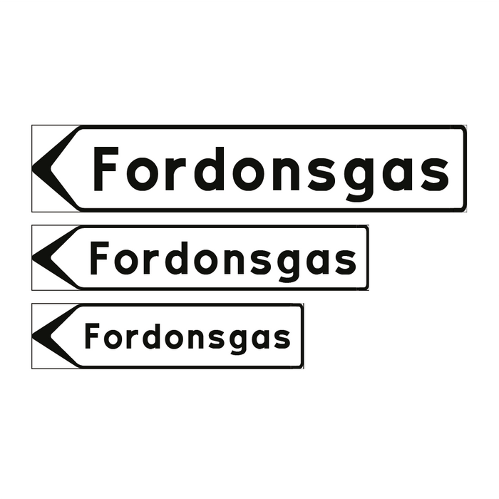 F5-4 Vägvisare inrättning: Fordonsgas & Fordonsgas & Fordonsgas & Fordonsgas & Fordonsgas