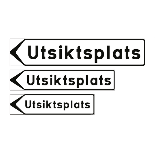 F5-4 Vägvisare inrättning: Utsiktsplats & Utsiktsplats & Utsiktsplats & Utsiktsplats