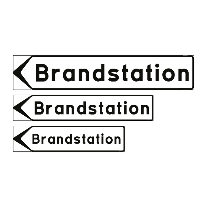 F5-4 Vägvisare inrättning: Brandstation & Brandstation & Brandstation & Brandstation