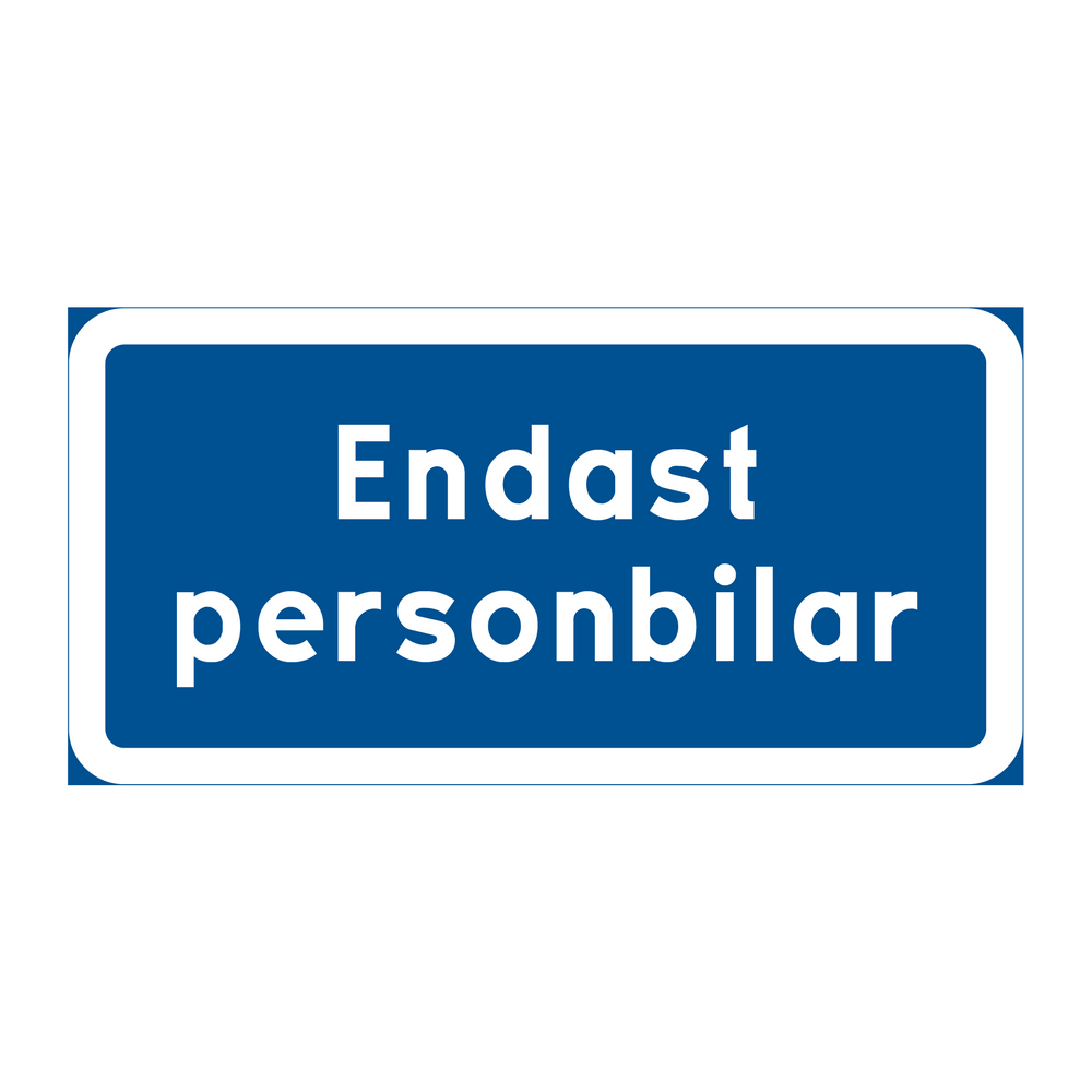 Endast personbilar & Endast personbilar & Endast personbilar & Endast personbilar