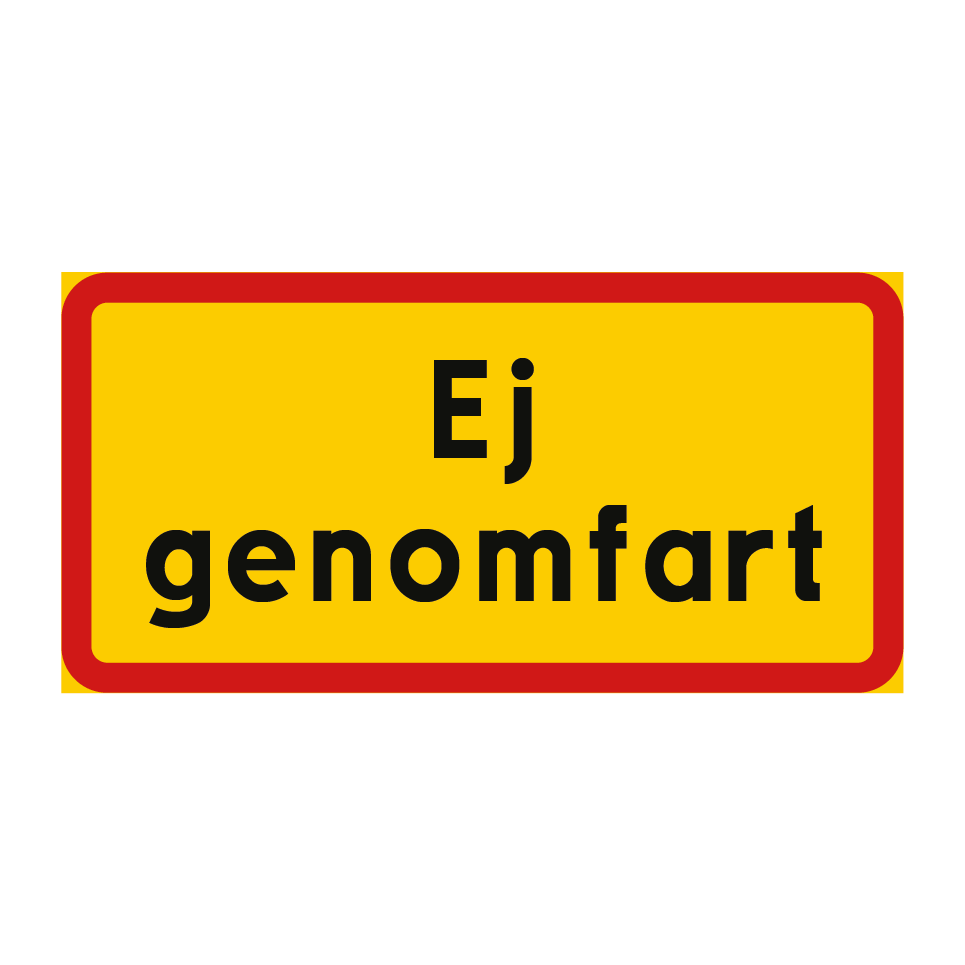 Ej genomfart & Ej genomfart & Ej genomfart & Ej genomfart & Ej genomfart