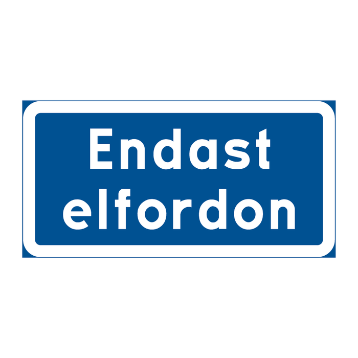 Endast elfordon & Endast elfordon & Endast elfordon & Endast elfordon & Endast elfordon