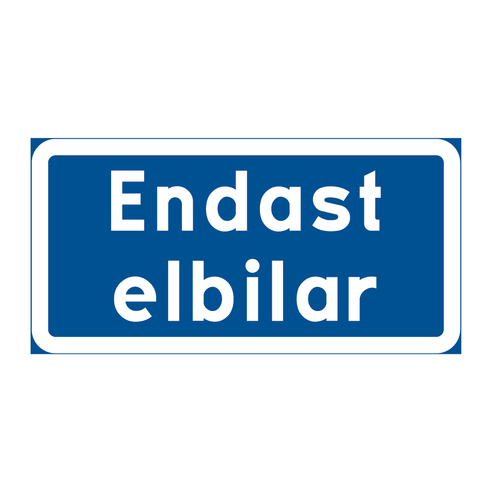 Endast elbilar & Endast elbilar & Endast elbilar & Endast elbilar & Endast elbilar