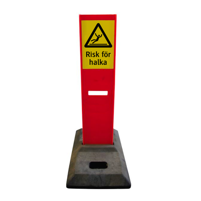 Risk för halka - Markstående skylt & Risk för halka - Markståendeskylt